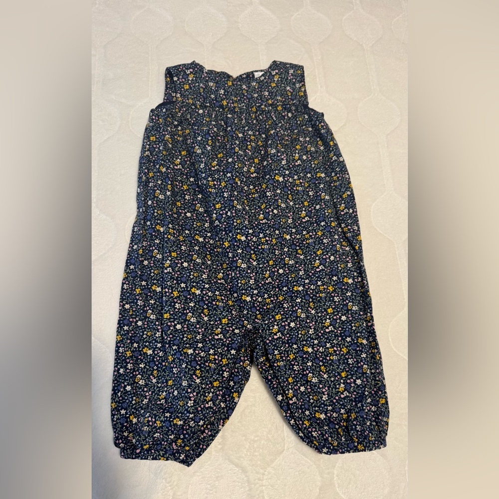 Ralph Lauren Navy Floral Pants Baby Girls 6 Months Floral Jumpsuit
